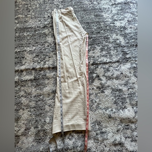 Elie Tahari Anna Ivory Slub Slit Pockets Flared Pants Trousers H. - Picture 14 of 16